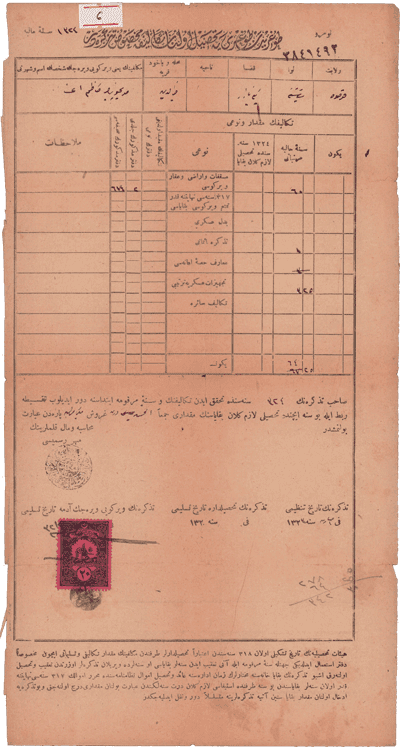 Evidencija o naplaćenom porezu (1322. h.g. – 1904.)